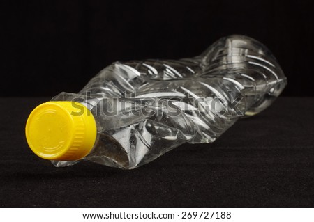 Consumption concept used oil plastic bottle