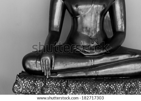 Buddha statue hand close up detail, Thailand