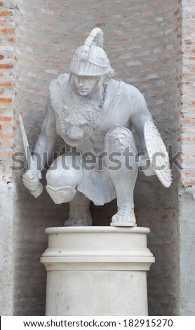 Statue of Greek soldier