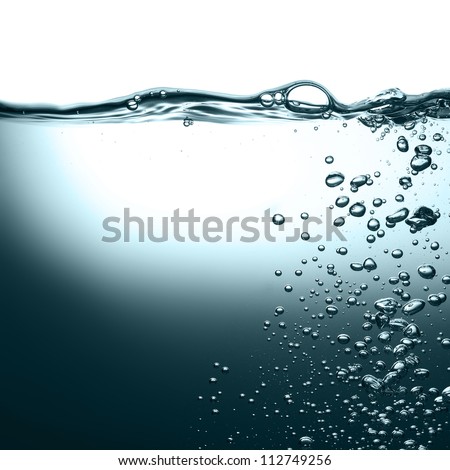 Fresh water with bubbles