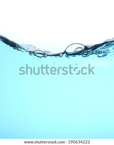 Water wave with air bubbles