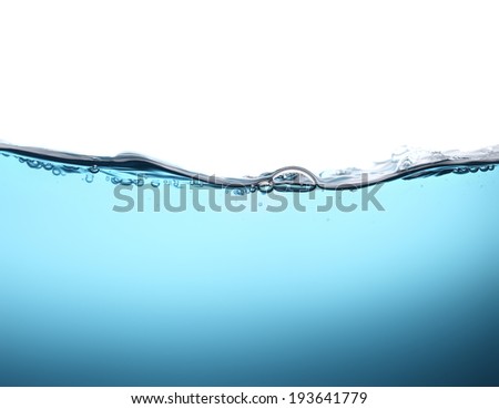 Water wave isolated on white