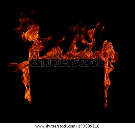 Burning fire frame