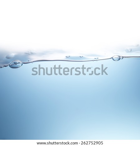 Water wave with air bubbles