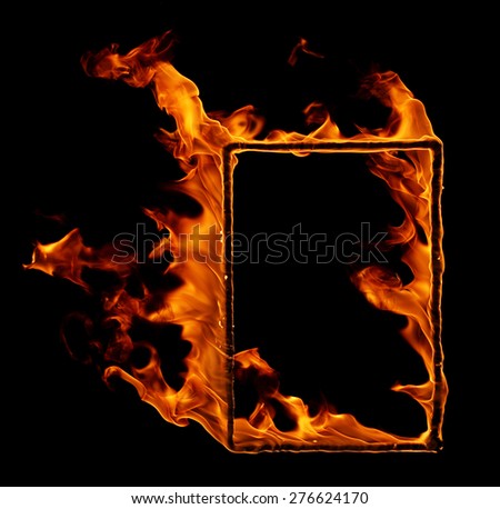 Burning fire frame