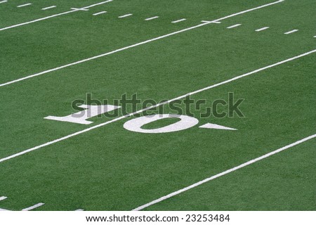 stock photo : Football field grass and yard lines