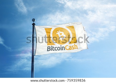 Bitcoin Cash Logo Flag (Orange)
