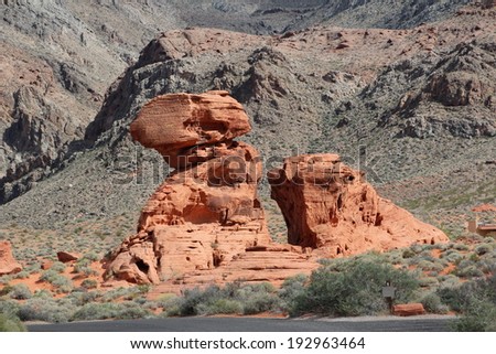 Desert rock formation, Valley of Fire, near Las Vegas Nevada.
