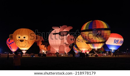 Plano Balloon Festival, TX - September 19, 2014: Plano Balloon Festival, one of the city\'s largest celebrations is held each September, drawing in excess of 90,000 attendees on September 19, 2014.