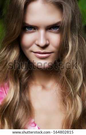 portrait of natural blond woman