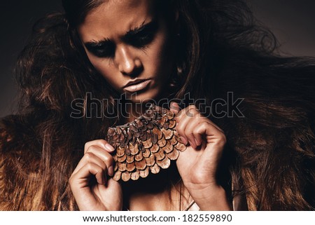 hot aggressive woman with accessory