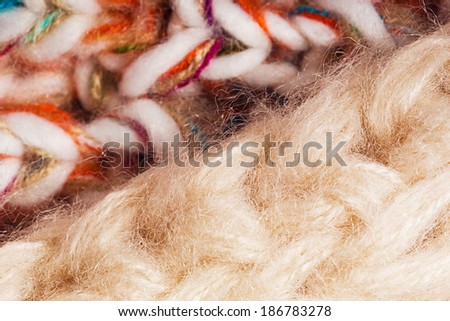 macro photo of textures of woolen threads