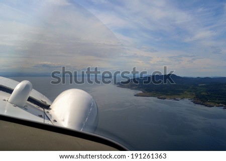 San Juan Islands from a sea plane