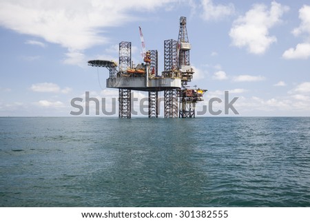 Drilling rig at sunny day