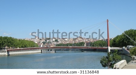 footbridge of the law court, Lyon, france