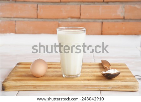 milk,egg and flour to prepare a pie
