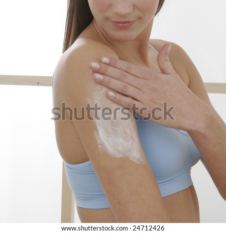 Girl Applying Cream