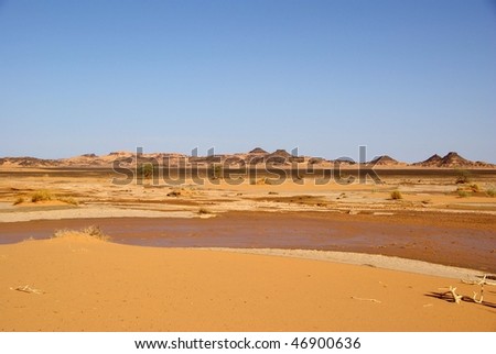 Wadi in Libyan desert