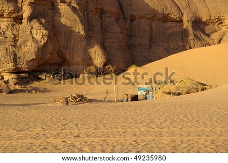 Village in Libyan desert