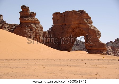 Arch in Libyan desert