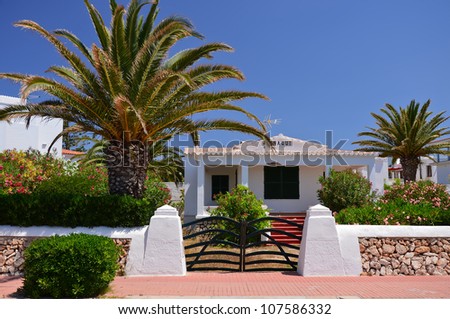 Classic Spanish villa in town of Ciutadella, Menorca, Balearic Islands, Spain