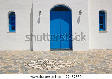 Entrance to small chapel in Protaras on Cyprus island