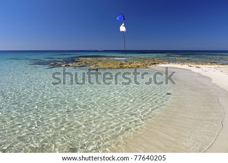 Beautiful lagoon beach on Cyprus island near Ayia Napa