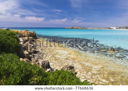 Beautiful beach of Ayia Napa on Cyprus island