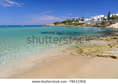 Beautiful shoreline of Protaras on Cyprus island