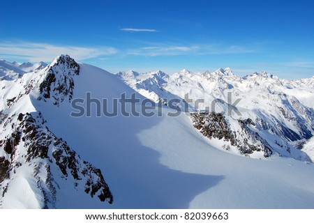 North face of beautiful mountain in Austrian Alps