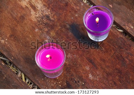 Colorful sweet scent candle in Thailand