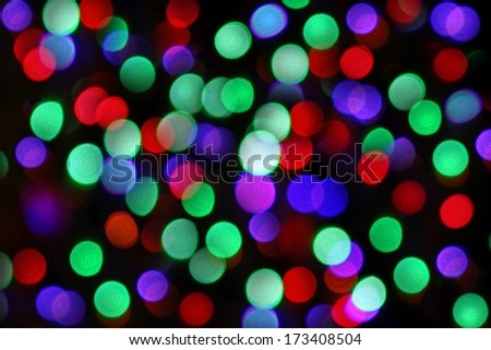 Bokeh colorful light in the darkness