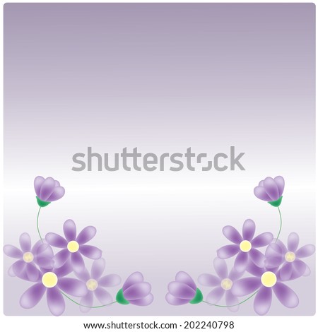 vector purple flowers on purple background