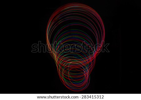 Long exposure small neon lights texture. Modern art. Abstract colorful neon light.