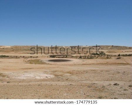 The barren golf courses of Coober Pedy in Australia