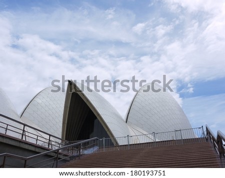 View of a detail of the Sydney opera house in Australia Photo taken on: 16 december 2013