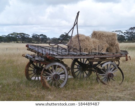 An ancient wooden cart on Kangaroo Island in Australia