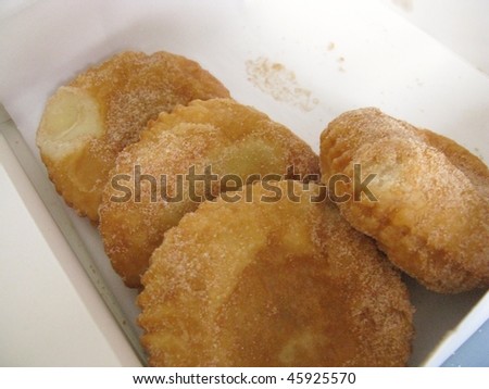 fritter of apple in a box