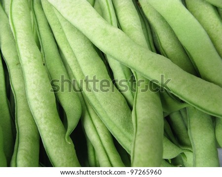 Fresh green french beans
