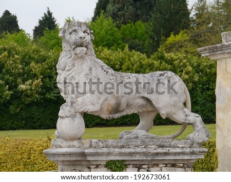 One of the sculpures in the park of the villa Barbaro also known as the Villa di Maser is a large villa at Maser in the Veneto region of northern Italy