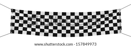 Checkered Banner (clipping path included)