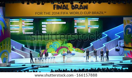 COSTA DO SAUIPE, BRAZIL:06 DEC 2013: General view of the FIFA 2014 World Cup Final Draw on 06th December 2013 at Costa do Sauipe, Brazil,