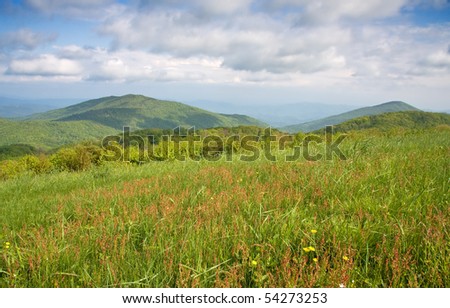 Appalachian Mountains at Max Patch bald.