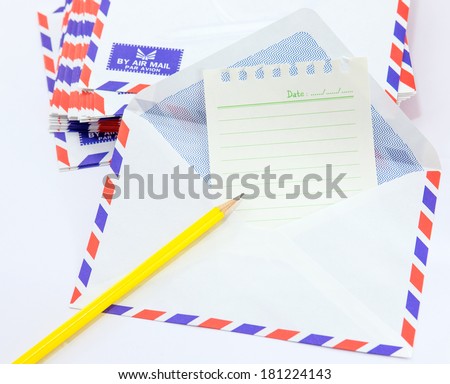 New air mail envelope and paper,pencil