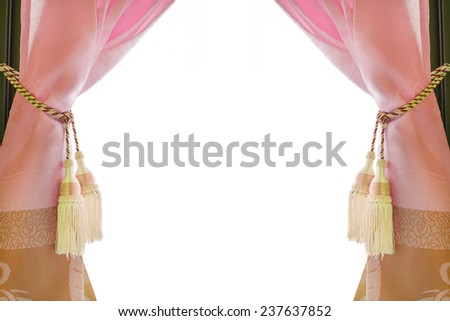 beautiful curtain on door, internal decoration