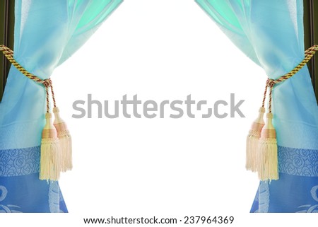 beautiful curtain on door, internal decoration