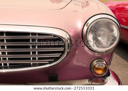 Retro of the headlight lamp vintage classic car, for commercial use there are no visible trademarks