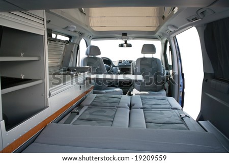 Travel van inside