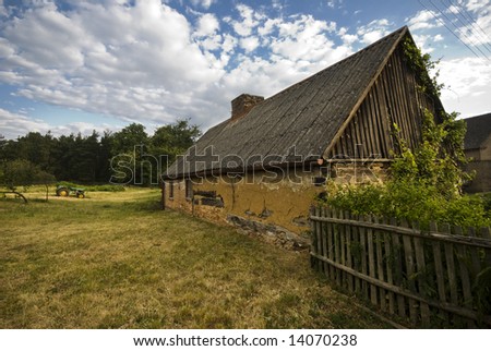 old house, thatched house, somewhere in poland (middle europe)