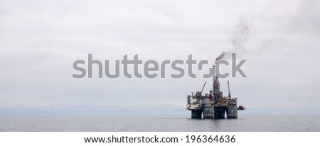 Offshore Oil Platform on the North Sea